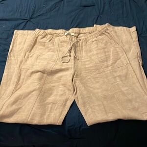 NY and Co wide leg linen drawstring pants